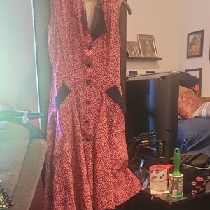 Heart Of Haute Raspberry Print Dress Size S